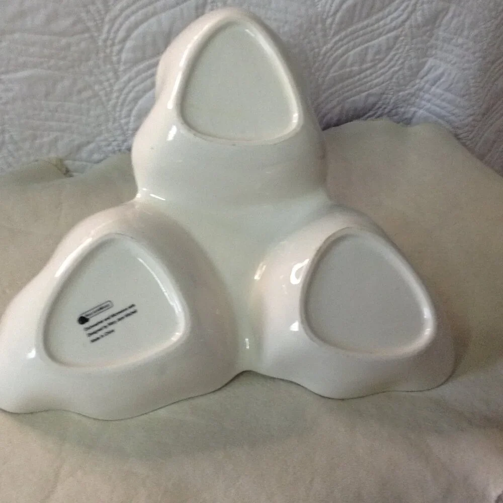 NWOT Mary Jane Mitchell Hausenware 3 Section Appetizer Tray Eclectic Party Fun